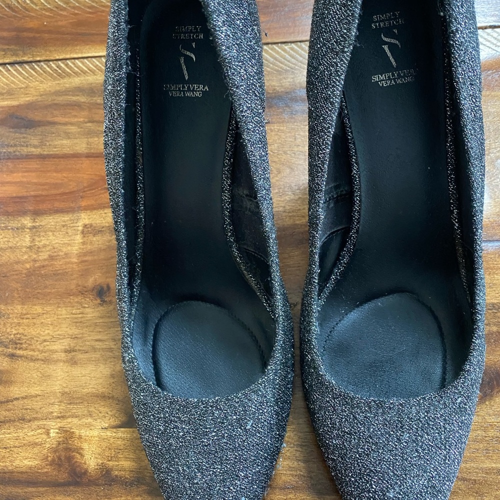 Simply Vera Vera Wang Black Glitter Pumps